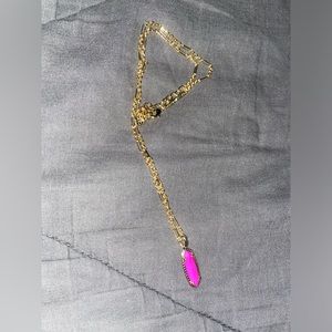 Gold and pink Kendra Scott necklace, New never worn.